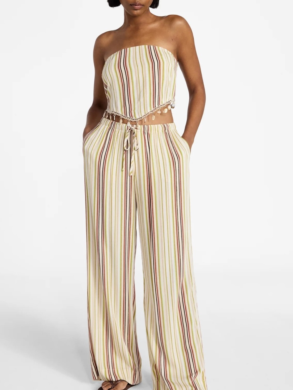 coastal casual beachy vacation resort wear 70’s retro boho chic set
